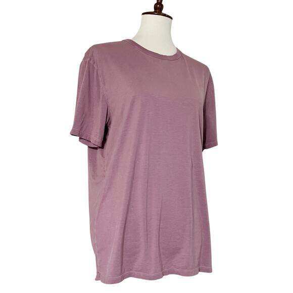 Lululemon Pink Short Sleeves Straight-Hem Crewneck T-Shirt Size 10 - Picture 3 of 8